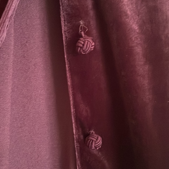 💕💕Velvet Brown Front Open Long Sleeves Jacket Size Large - Picture 3 of 6